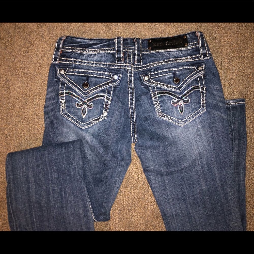 Women’s boot cut jeans, Rock revival , size 26, inseam 30,